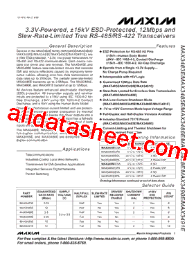 MAX3491EEPD型号图片