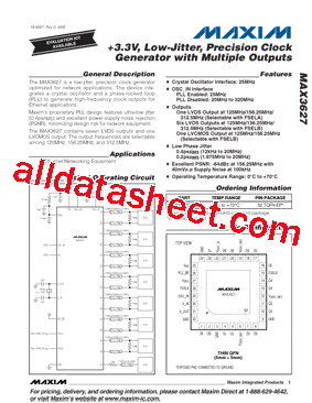MAX3627型号图片