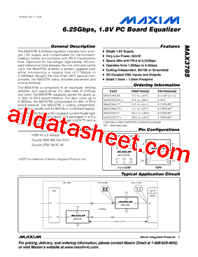 MAX3785UTT型号图片