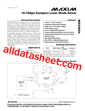 MAX3934BD型号图片