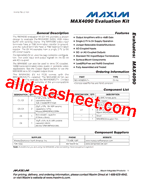 MAX4090EVKIT型号图片