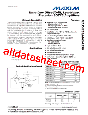 MAX4238AUT/V+T型号图片