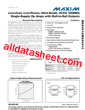 MAX4412EUK-T型号图片