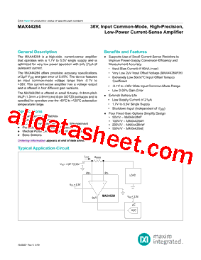 MAX44284WAUT+T型号图片