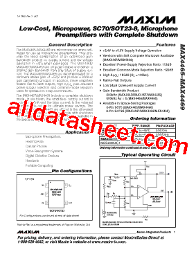 MAX4468EKA+T型号图片