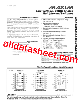 MAX4581ASE+型号图片