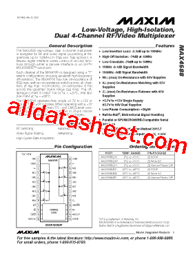 MAX4588EAI型号图片