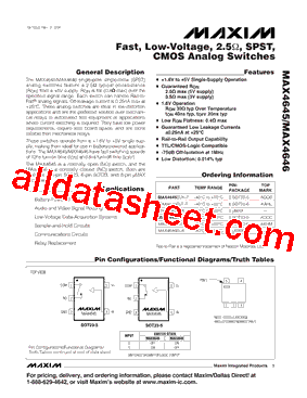 MAX4645EUA+型号图片