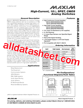 MAX4658ESA+型号图片
