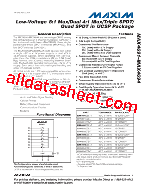 MAX4691EGE+型号图片