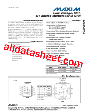 MAX4704EUB+型号图片