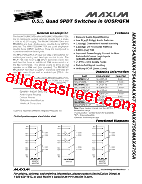 MAX4754EBE+T型号图片