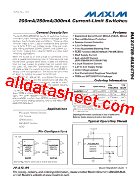 MAX4792ETT+型号图片