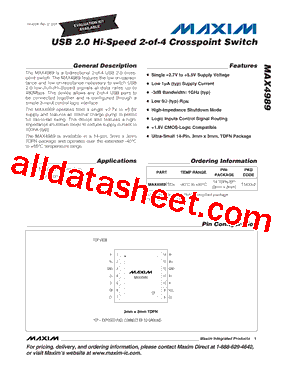 MAX4989ETD+T型号图片