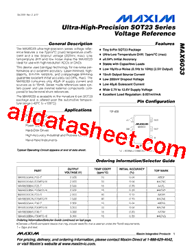 MAX6033CAUT25-T型号图片