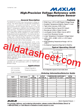 MAX6143BASA41型号图片