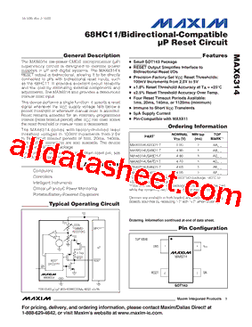 MAX6314US35D1-T型号图片