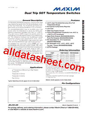 MAX6507UT型号图片