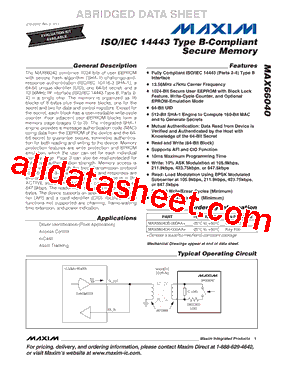 MAX66040K型号图片