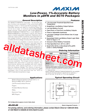 MAX6778XK+T型号图片