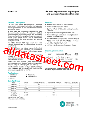MAX7319AEE+型号图片