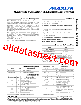 MAX7326EVKIT+型号图片