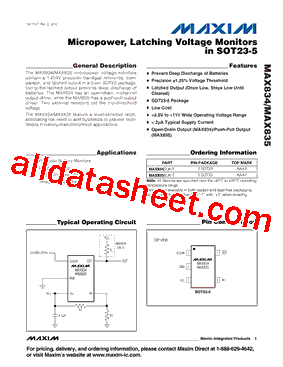 MAX835EUK+T型号图片