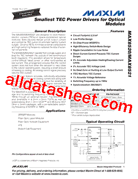 MAX8520ETP+型号图片