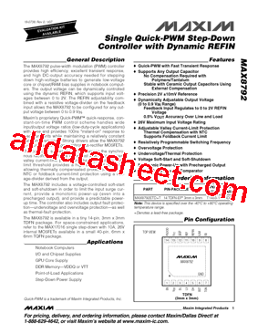 MAX8792ETD+T型号图片