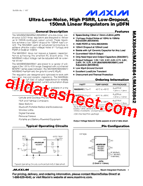 MAX8840ELT18+T型号图片