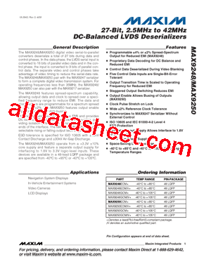 MAX9248ECM/V+型号图片