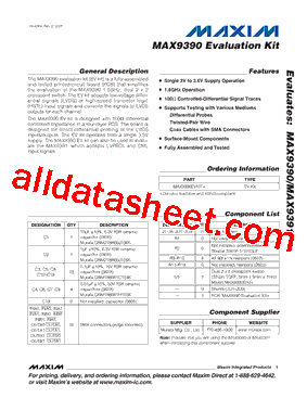 MAX9390EVKIT型号图片