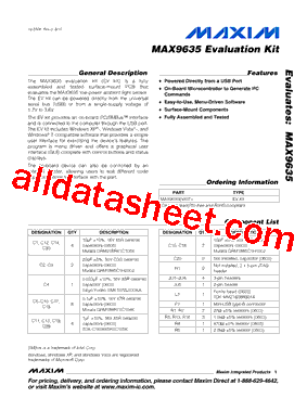 MAX9635EVKIT型号图片