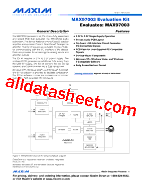 MAX97003EVKIT型号图片