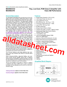 MAX98357BEWL+T型号图片