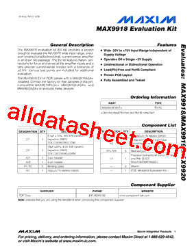 MAX9918EVKIT型号图片
