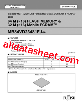 MB84VD23481FJ-70型号图片