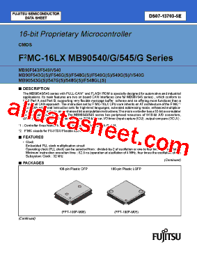 MB90F548GSPFV型号图片