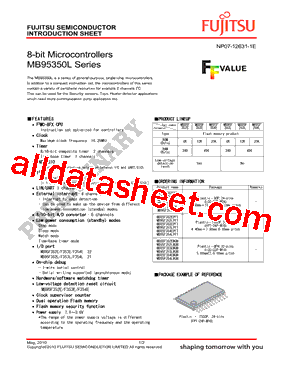 MB95F352LPFT型号图片