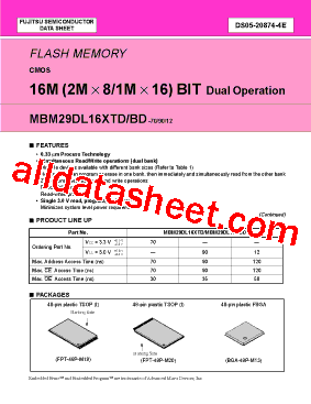 MBM29DL162BE70PFTN型号图片