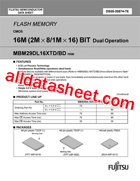 MBM29DL164BD-70PFTN型号图片