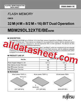 MBM29DL322BE90TN型号图片