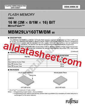 MBM29LV160BM90TN型号图片