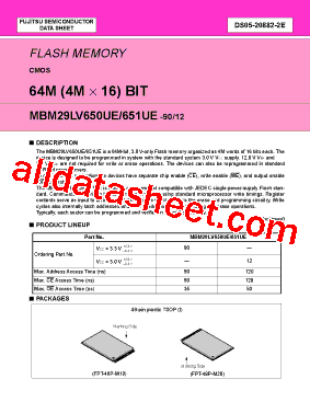 MBM29LV651UE12TN型号图片