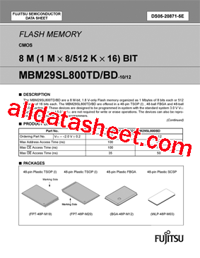MBM29SL800BD-10PBT型号图片