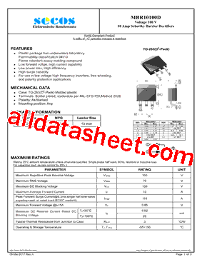 MBR10100D型号图片