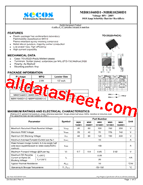 MBR10100D1-C型号图片