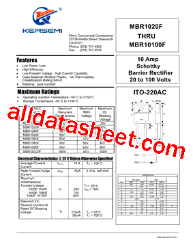 MBR10100F型号图片