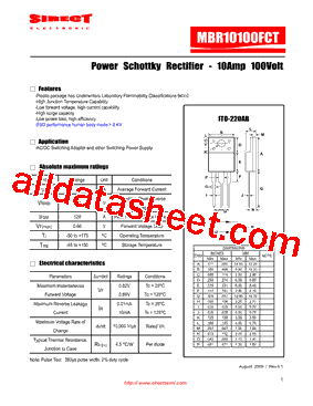 MBR10100FCT型号图片