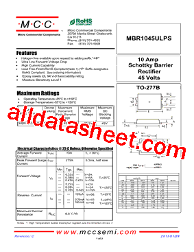 MBR1045ULPS-TP型号图片